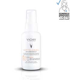 فيشي كابيتال سولاي UV - Age سائل مقاوم لعلامات تقدم سن SPF 50+ مع النياسيناميد 40 مل - Care Up