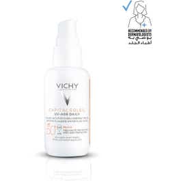 فيشي كابيتال سولاي UV - Age سائل ملون مقاوم لعلامات تقدم سن SPF 50+ مع النياسيناميد 40 مل - Care Up