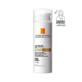 لا روش بوزيه أنثيليوس ايدج كوريكت SPF 50 واقي شمس مقاوم لعلامات تقدم سن مع النياسيناميد 50 مل - Care Up
