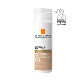 لا روش بوزيه أنثيليوس ايدج كوريكت SPF 50 واقي شمس ملون مقاوم لعلامات تقدم سن مع النياسيناميد 50 مل - Care Up