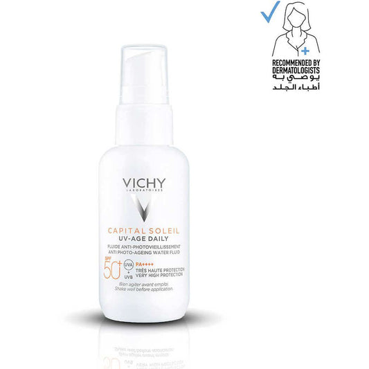 فيشي كابيتال سولاي UV-Age سائل مقاوم لعلامات تقدم سن SPF 50+ مع النياسيناميد  40 مل